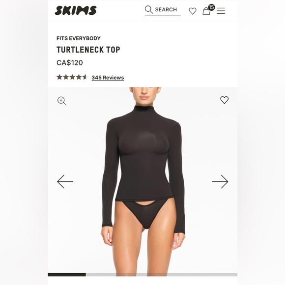 SKIMS Tops - Skims fits everybody turtle neck.